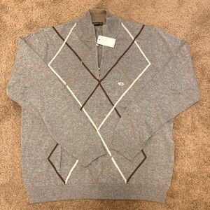 Van Heusen 1/4 zip sweater, Size L, Grey